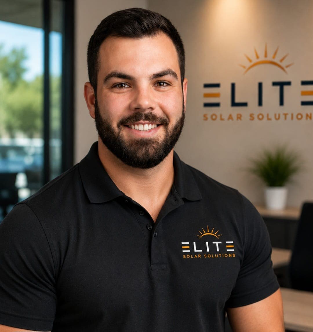 Portrait of Tyler, Chief Executive Officer and co-owner of Elite Solar Solutions